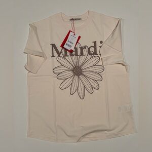 Mardi Mercredi Cream Daisy Graphic Tee One Size NWT